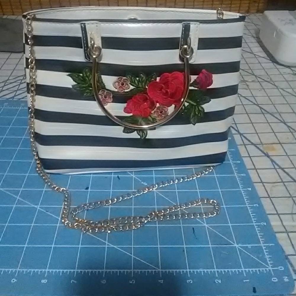 Vinyl handbag